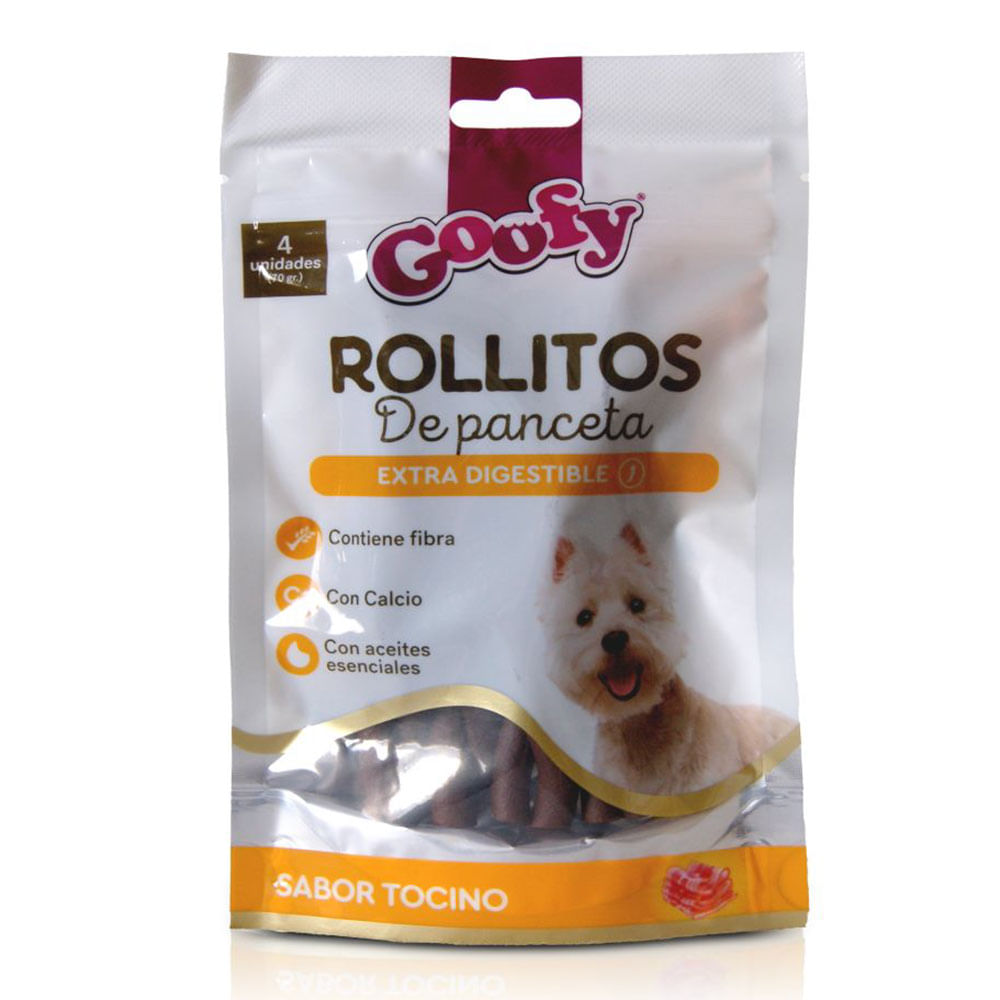 Snack Perro Rollitos de Panceta Tocino Goofy 70grs