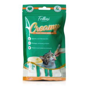 Snack Húmedo Gato Cangrejo Atún Creamy Fellini 60grs