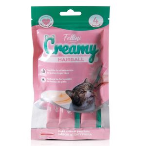 Snack Húmedo Gatos Hairball Creamy Fellini 60grs