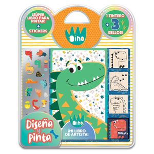 Libro Diseña y Pinta Sellos Dino
