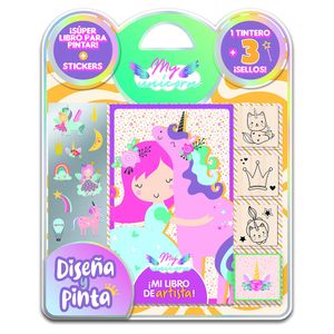 Libro Actividades Diseña y Pinta Sellos My Unicorn