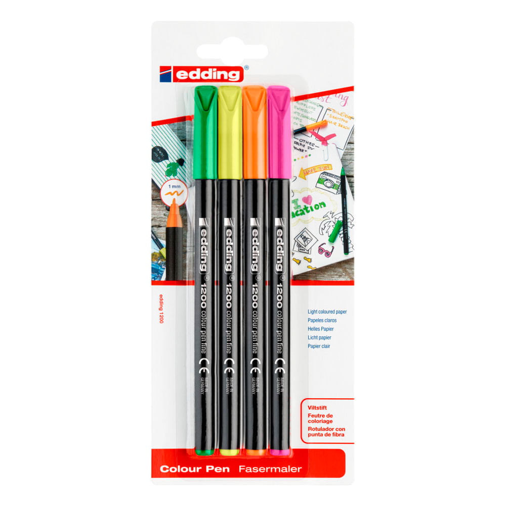 Marcador Edding Neon 1200 x4 Und