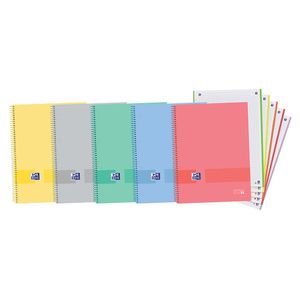 Cuaderno Oxford You 5 Materias Cuadriculadas 120 Hojas Pastel Surtido