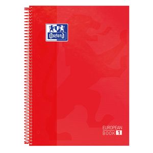 Cuaderno Oxford Cuadriculado 80 Hojas Color Rojo Surtido