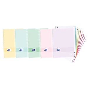 Cuaderno Oxford 8 Materias Cuadriculadas 160 Hojas Pastel Surtido