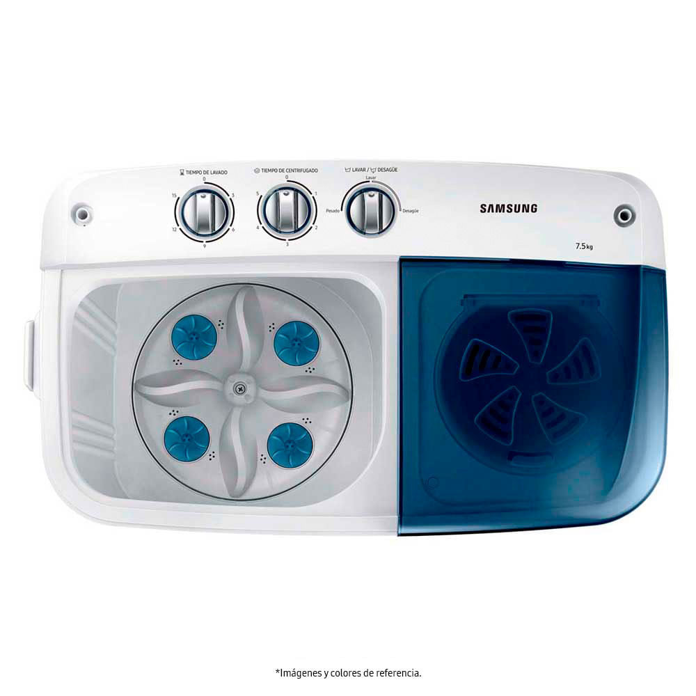 Lavadora Samsung Semiautomática Carga Superior 7.5Kg WT75R2500HB/CO