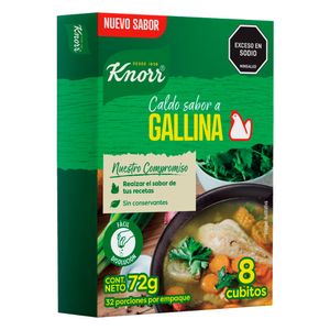 Caldo de Gallina Knorr x8 Cubos x72grs