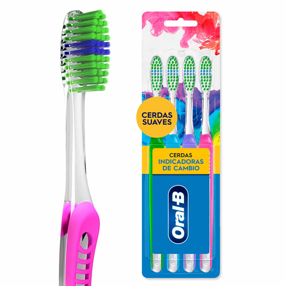 Cepillo de Dientes Oral-B Indicator Suave Color Collection 4 Und