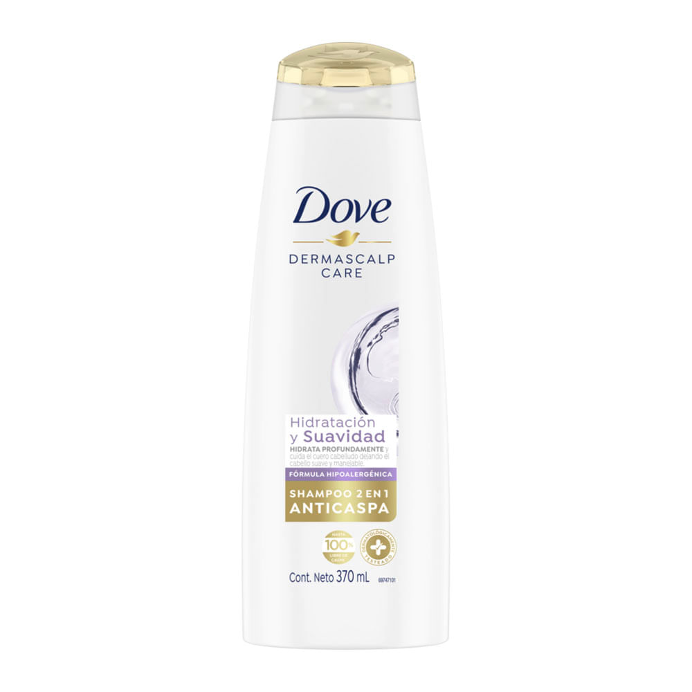 Shampoo Dove Anticaspa Hidratacion Suavidad x370ml