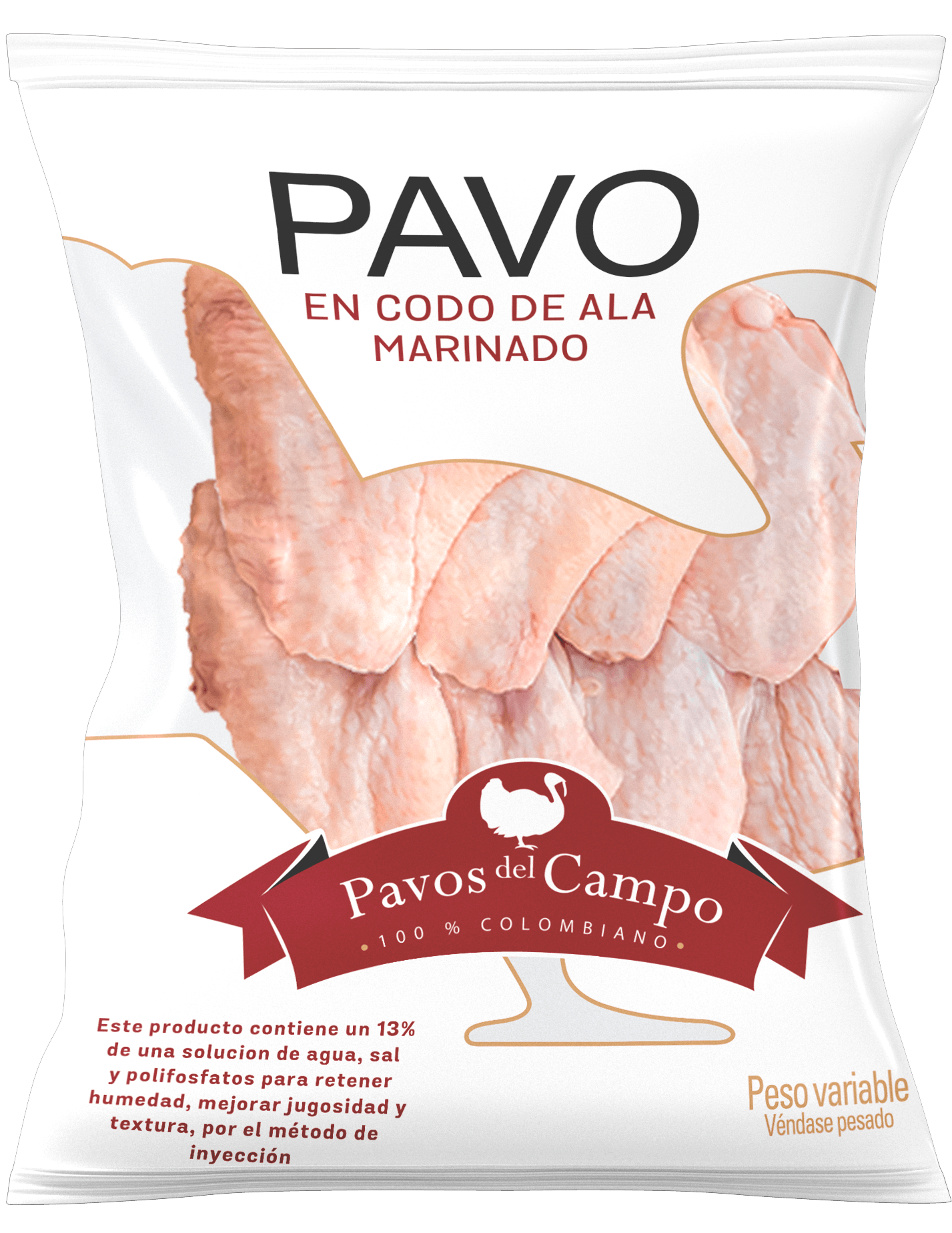Codo De Ala De Pavo Congelado Pavos Del Campo x600g
