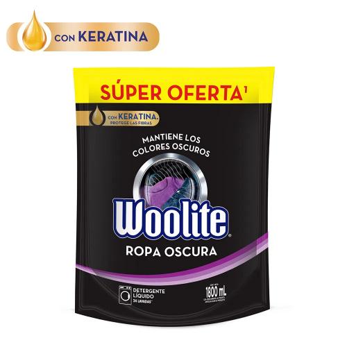Detergente Liquido Woolite Keratina Ropa Oscura 1800ml Dp