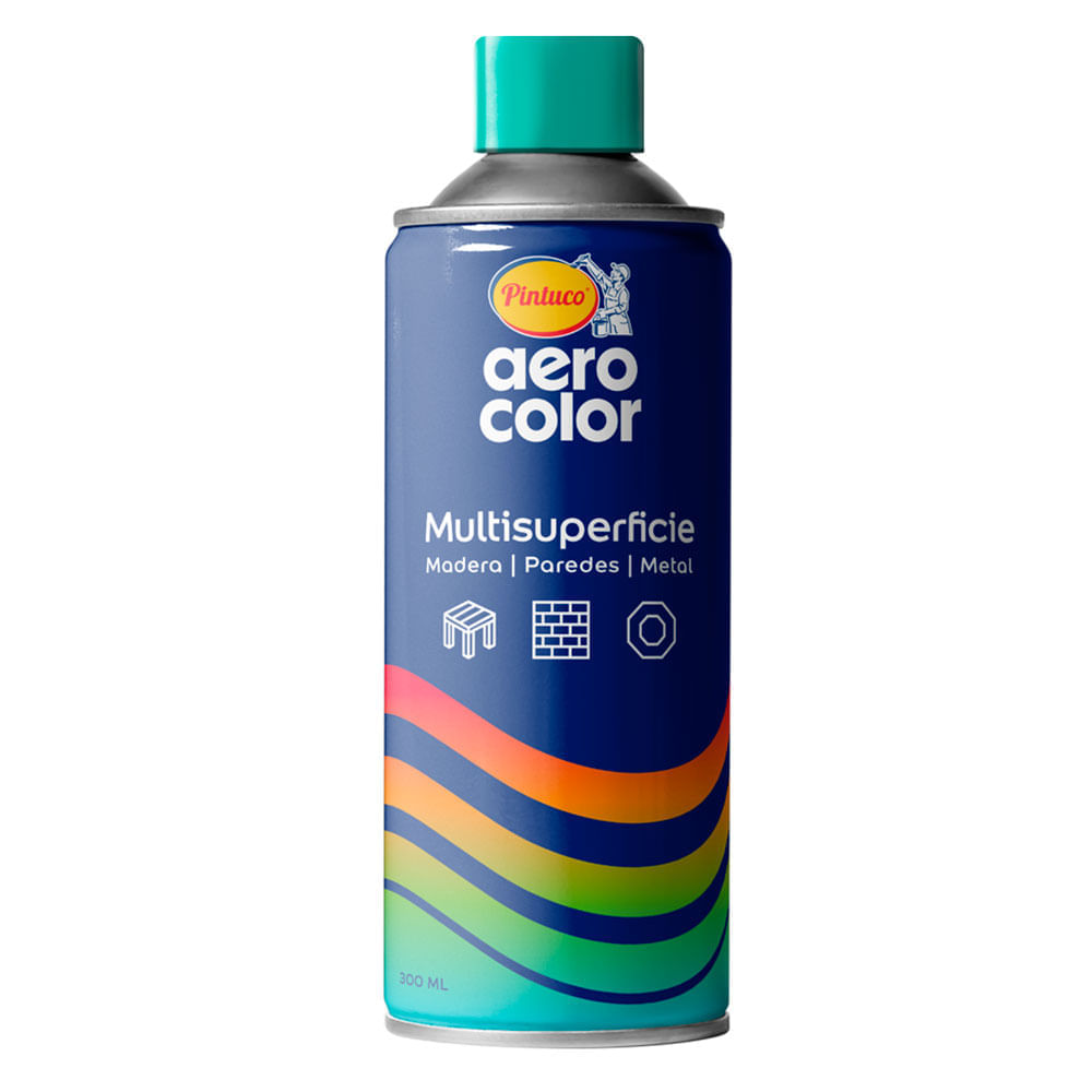 Pintura multisuperficie negro mate 400ml Aerocolor
