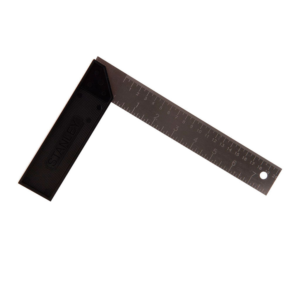 Escuadra carpintera 20 cm metalica gris