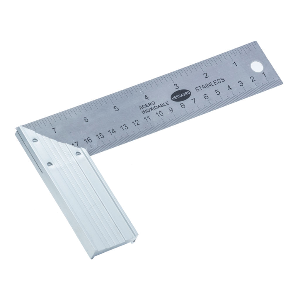 Escuadra profesional acero inox Zamak 8