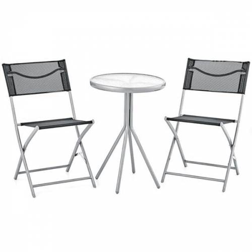 Set Bistro Caño Textileno Gatuña Negro