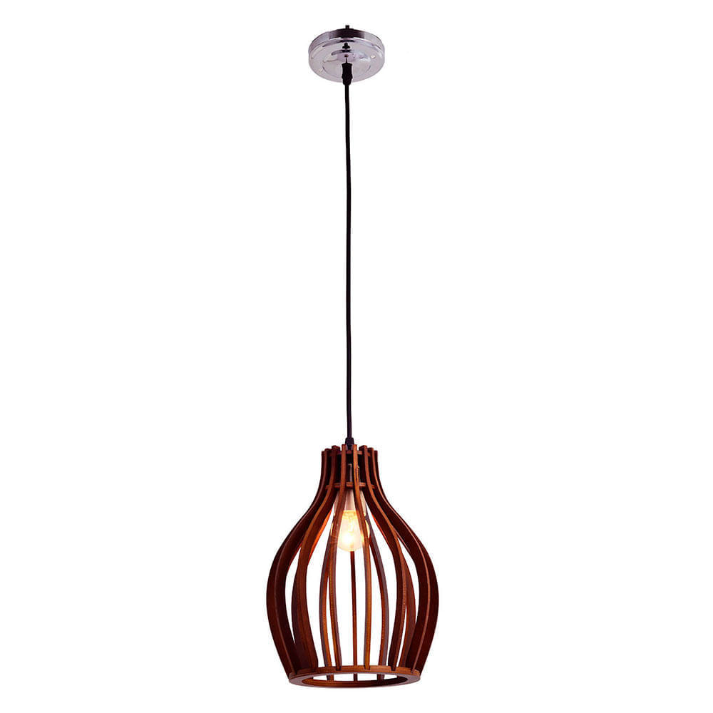 Lámpara colgar 1L E27 ML1680942 madera