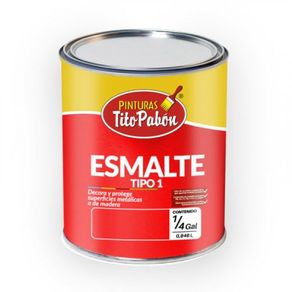 Esmalte Exteriores 1/4gl Tito Pabon Negro Mate