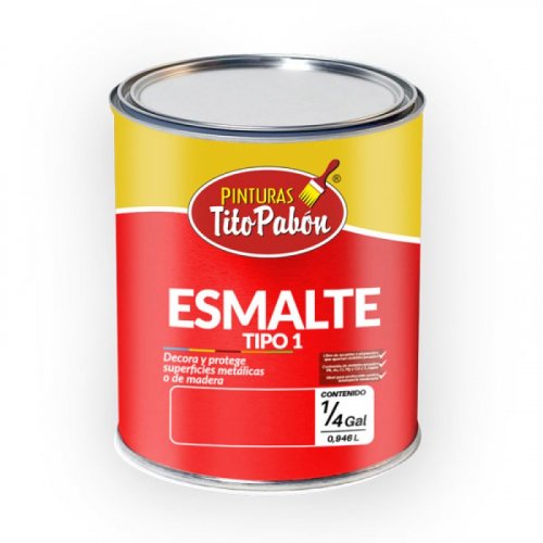 Esmalte Exteriores 1/4gl Tito Pabon Negro Mate