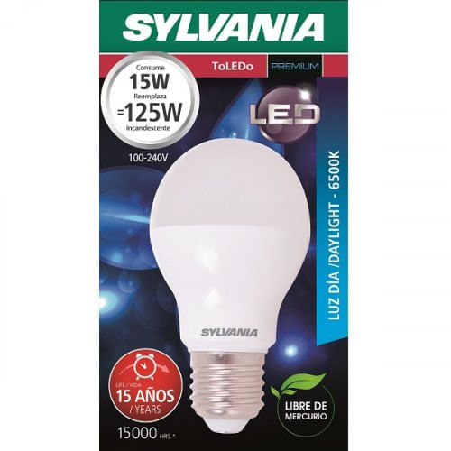 Bombillo Led 15W 1350 Lúmenes Luz Día E27 Sylvania