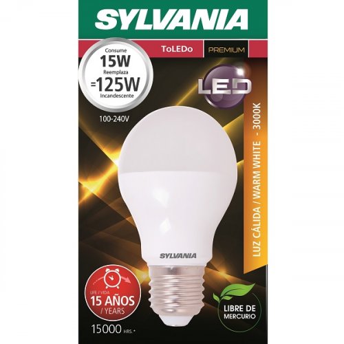 Bombillo Led 15W 1250 Lúmenes Luz Cálida E27 Sylvania