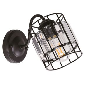 Lámpara Pared Clasi Negro Jaula 1L E27 40W