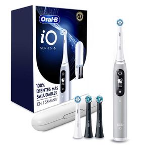 Cepillo de Dientes Eléctrico Oral B iO Series 6 Cabezal Redondo Sensor de Presión Gris