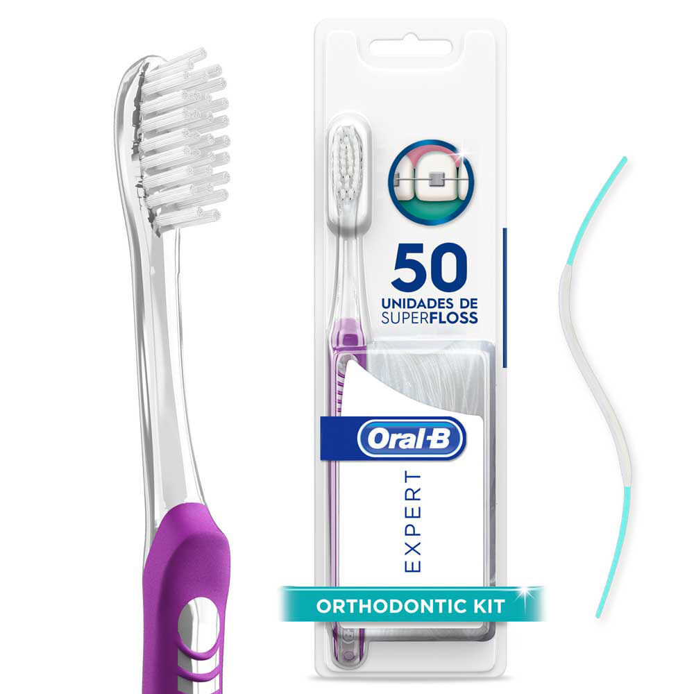 Ortodoncia cepillo dental Oral-B Expert + SuperFloss x1 Kit
