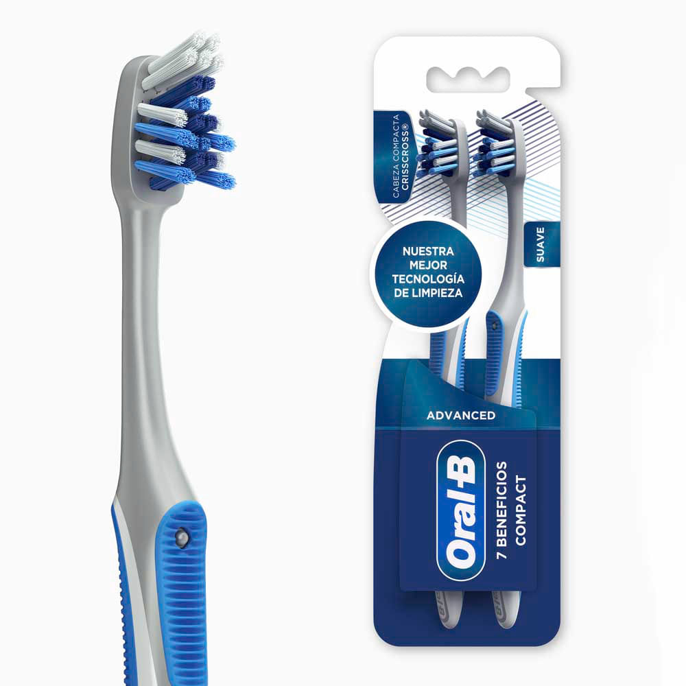 Cepillo de Dientes Oral-B Advanced 7 Beneficios Compact x2und