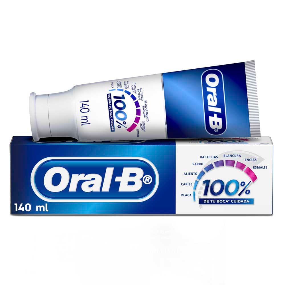 Crema de Dientes Oral B 100% 140ml