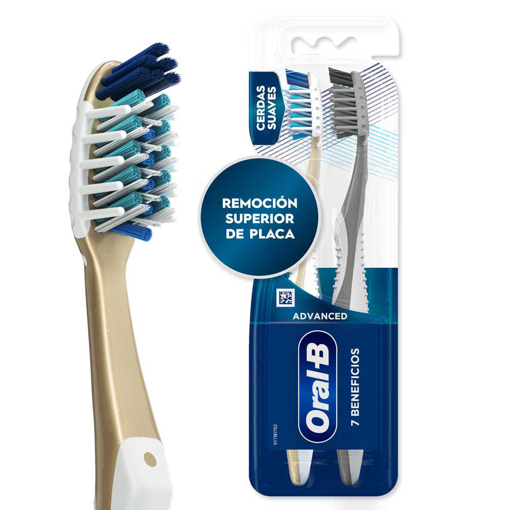 Cepillo de Dientes Oral-B Advanced 7 Beneficios 2 Unds