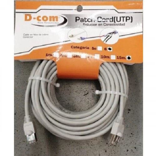 Cordón 15 m Cable Utp Cb.24 Awg gris
