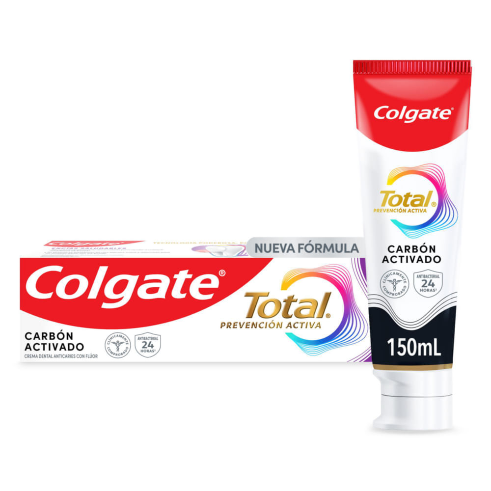 Crema Dental Colgate Total Carbón Prevención Activa150ml