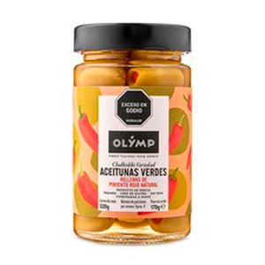Aceitunas Verde Rellenas Olymp Pimiento Rojo 320grs