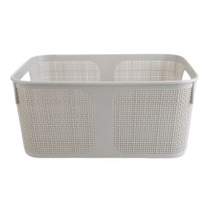 Canasto Closet Lino Gris Dúo L Krea