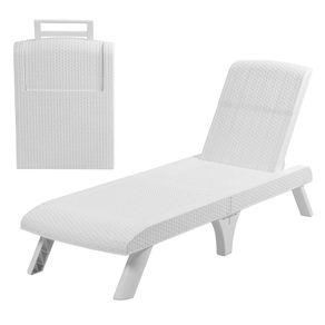 Asoleadora plegable Capri blanco Polipropileno Plasticos MQ