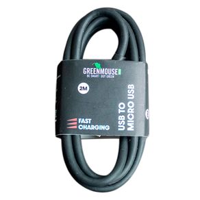 Cable data micro USB 200 cm negro Greenmouse