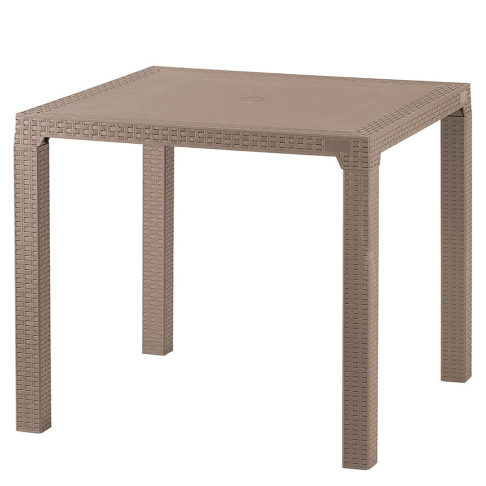 Mesa Aura taupe polipropileno 72x80x80 cm Vanyplas