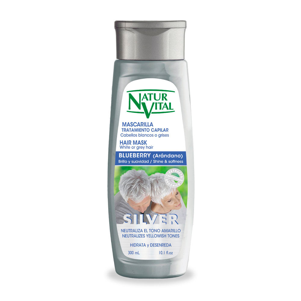 Mascarilla Capilar Naturaleza y Vida Cabellos Blancos o Grises x300ml
