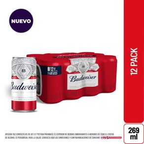 Cerveza Lata Budweiser x12 Und x269ml