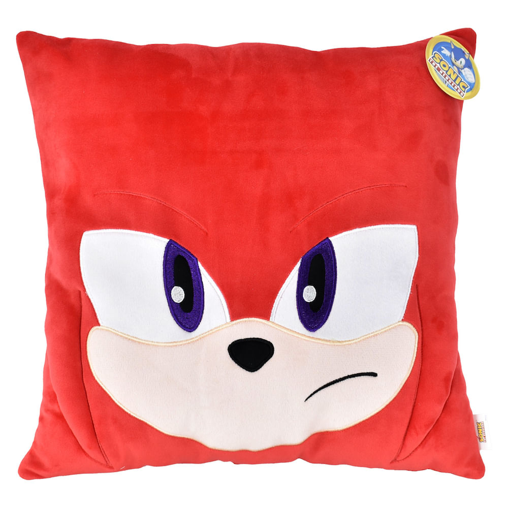 Peluche Cuadrado Carita Knuckles Rojo 37cms Sonic