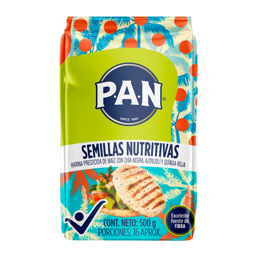 Harina PAN integral semillas nutritivas x500g