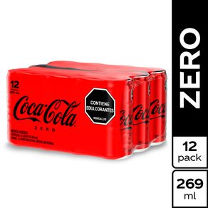 Gaseosa Coca Cola Zero Lata x12 Und x269ml