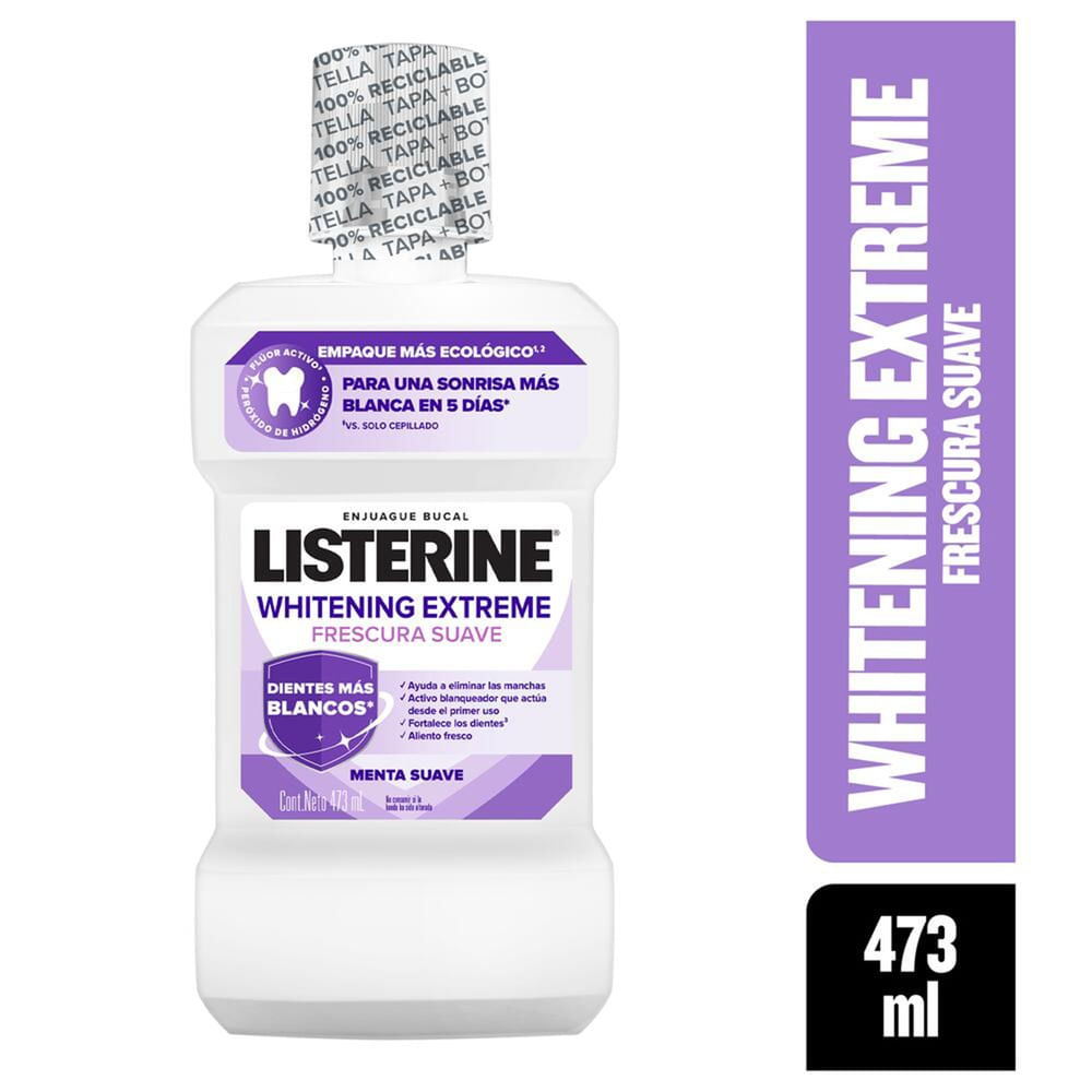 Enjuague Bucal Listerine®  Whitening Extreme  Frescura Suave 473 ml