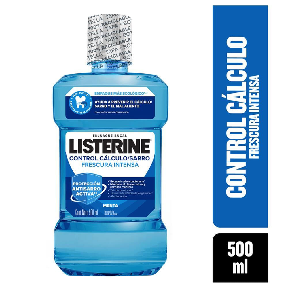 Enjuague Bucal Listerine®  Control Cálculo/Sarro Frescura Intensa 500ml