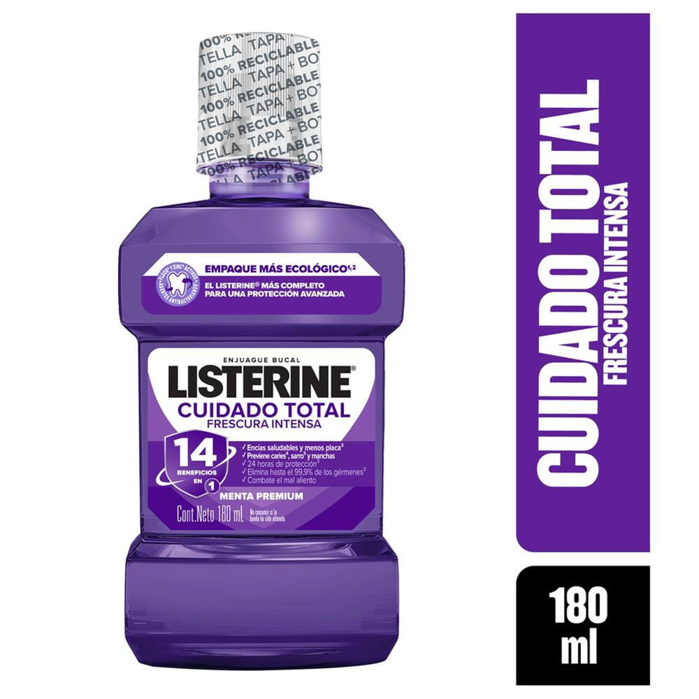 Enjuague Bucal Listerine®  Cuidado Total  Frescura Intensa 180 ml