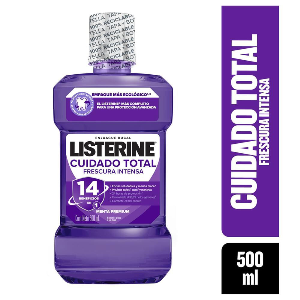 Enjuague Bucal Listerine®  Cuidado Total  Frescura Intensa 500 ml