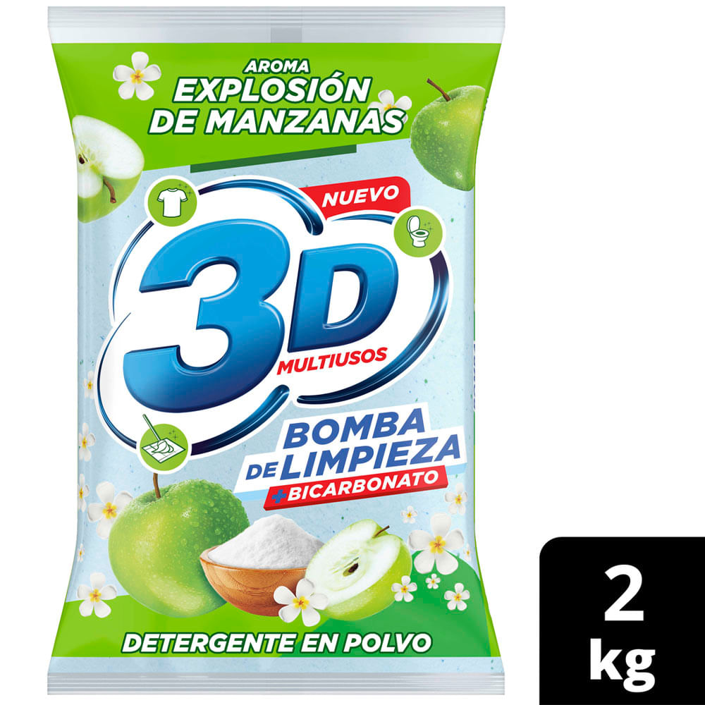 Detergente 3D Polvo Multiusos 2kg