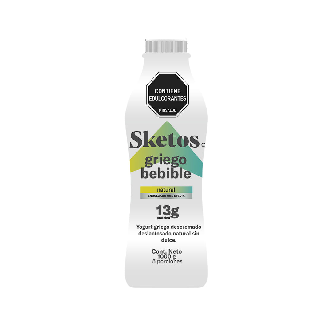 Yogurt griego Sketos descremado deslactosado natural sin dulce x1000ml