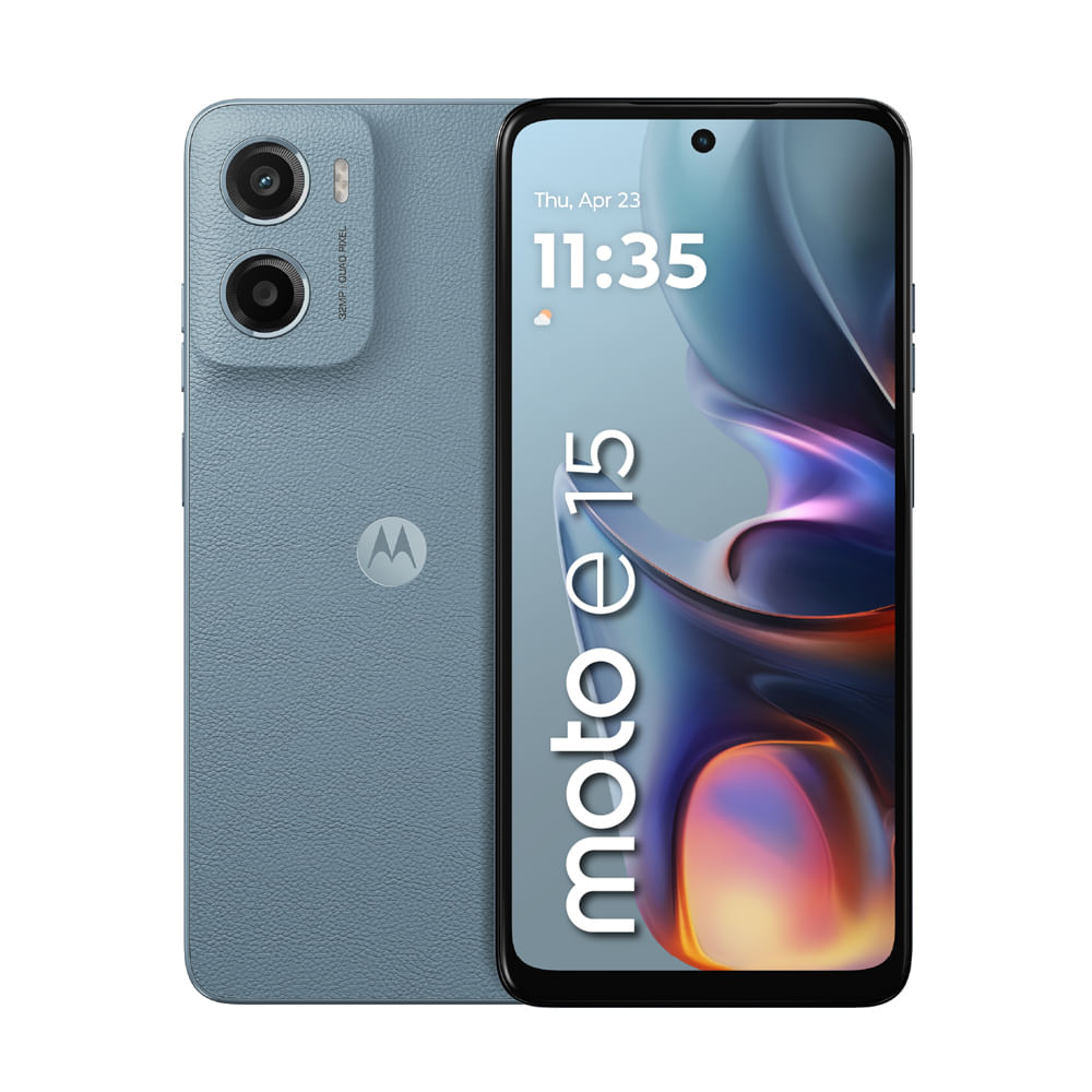 Celular Motorola E15 6,67" 4Gb Ram 64Gb Azul Cantera