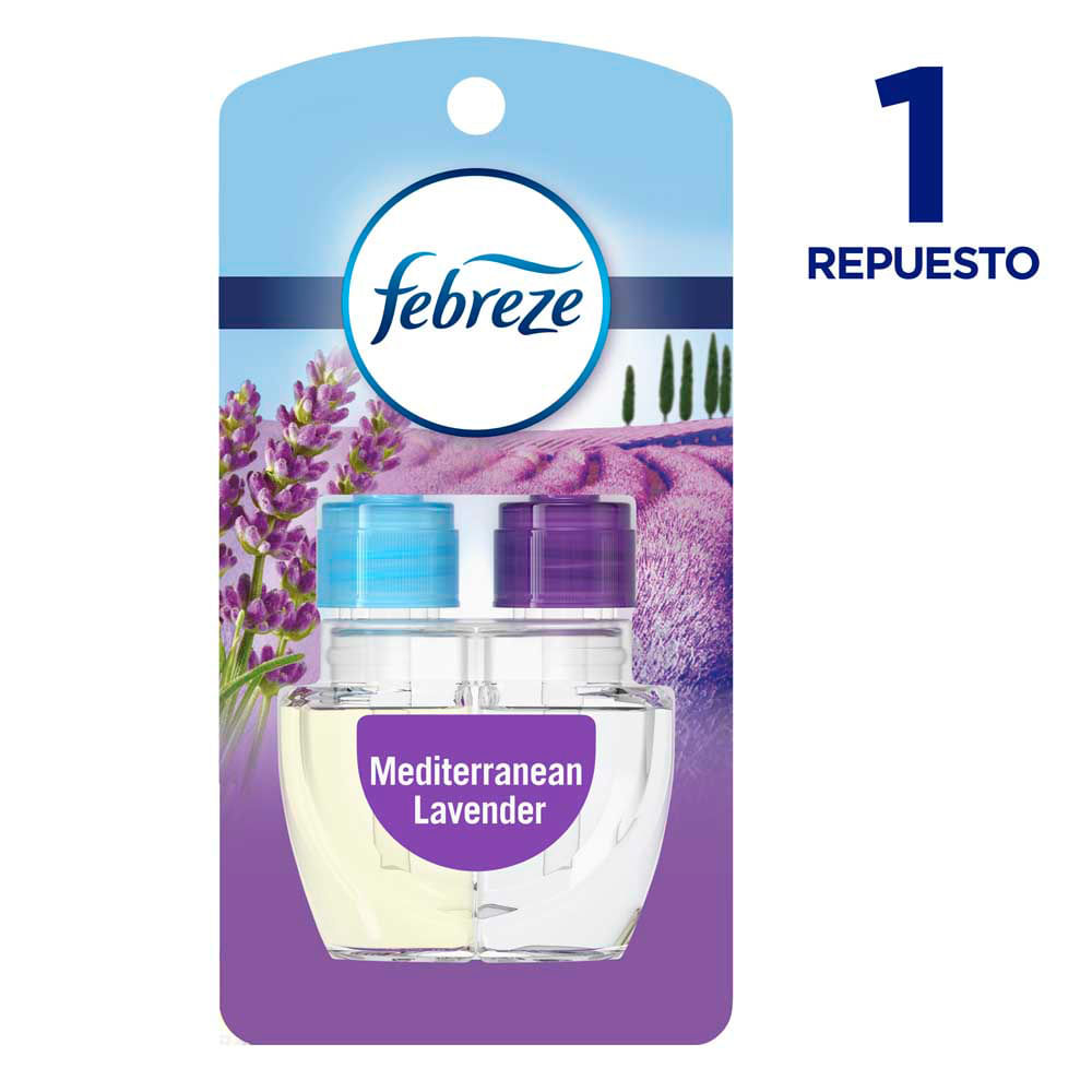 Repuesto para Aromatizante Hogar Febreze Plug Mediterranean Lavender Aroma Relajante a Lavanda x1 Und